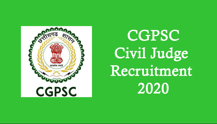 CGPSC Civil Judge Online Form 2020