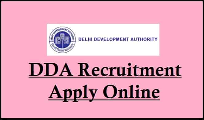 Delhi DDA Various Post Online Form 2020