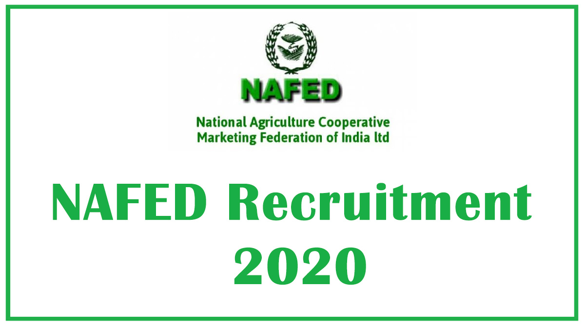 NAFED Assistant Manager Online Application Form 2020